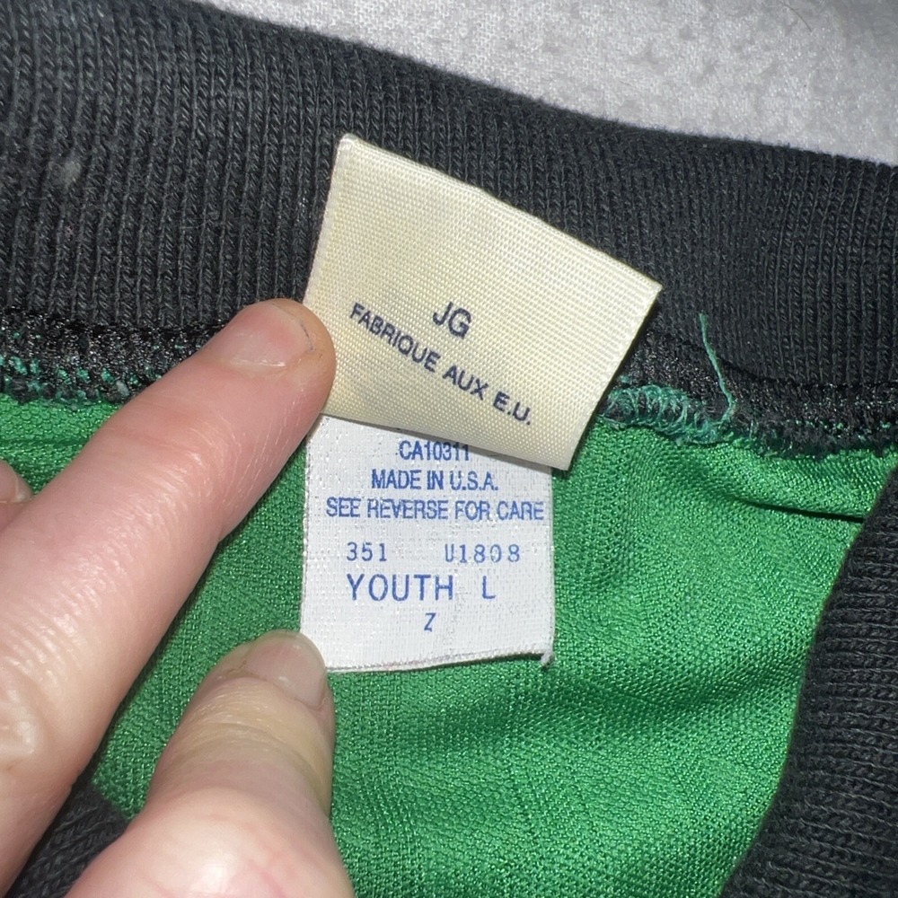Umbro Soccer Jersey Green Long Sleeve Youth Large Vintage Goalkeeper Top - Picture 6 of 9